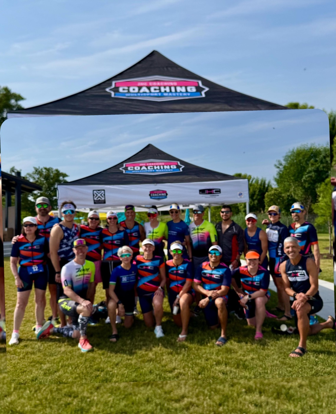 Team gathered at the JHC race tent