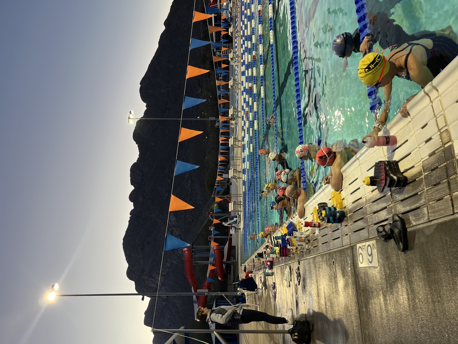 Sunrise swim session at the JHC spring training camp in Tucson, Arizona