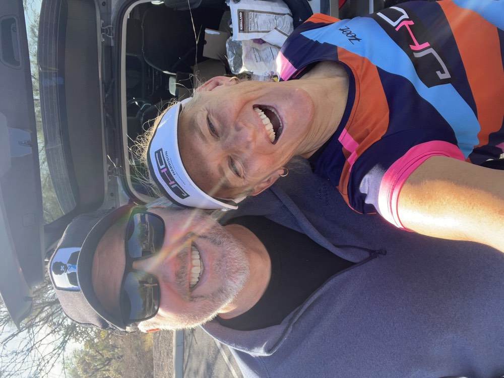 Athlete racing on course