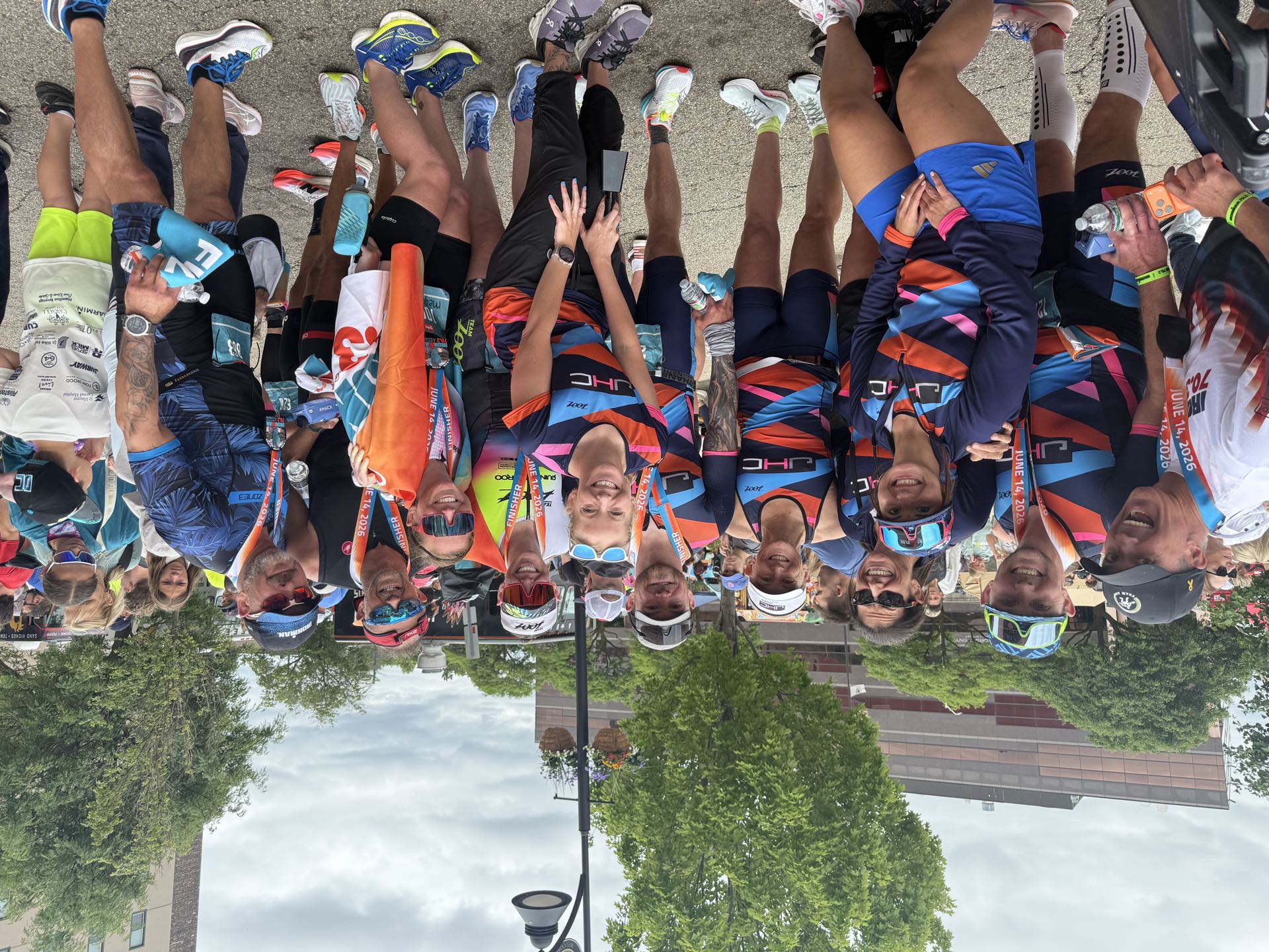 Team JHC athletes together after a race
