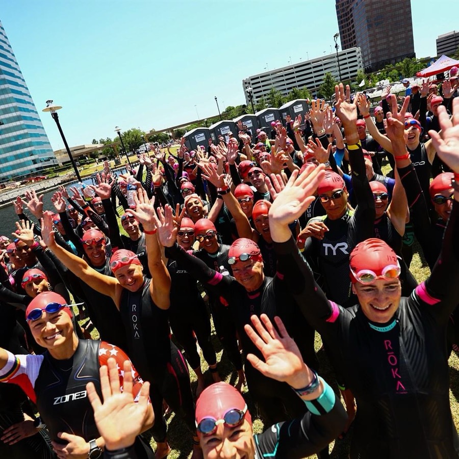 Open water swim group